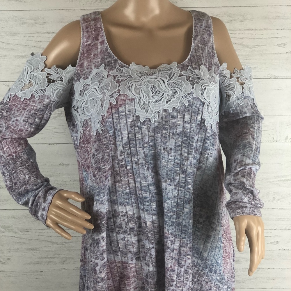 Vintage America | Cold-Shoulder Floral Print Top